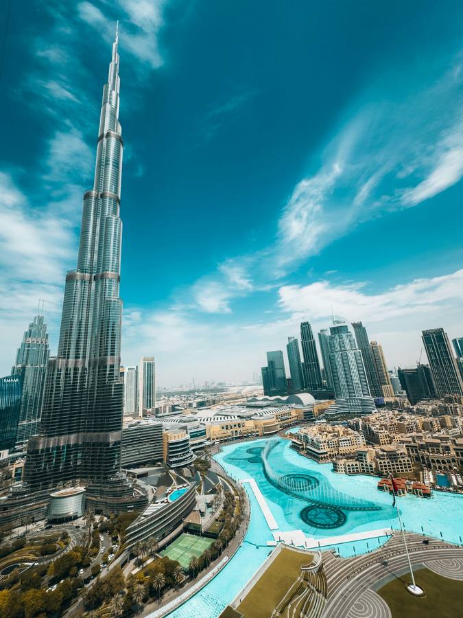 Burj Khalifa and Downtown Dubai skyline, UAE